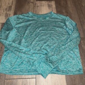 blue long sleeved cropped